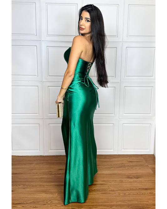 Vestido Longo Ref. 047825 - VERDE ESMERALDA
