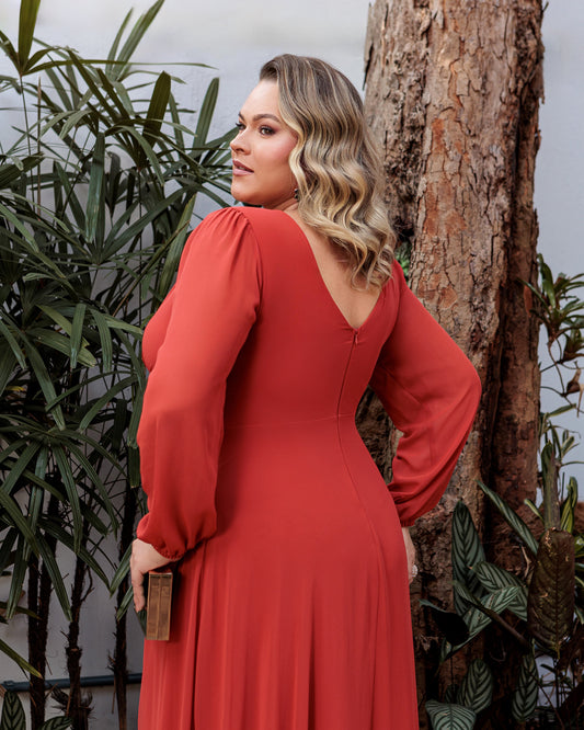 Vestido Longo Ref. 048125 - TERRACOTA
