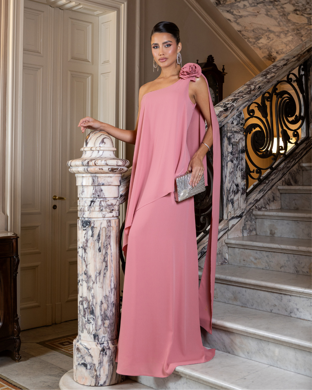 Vestido Longo ref. 049110 - ROSE ESCURO