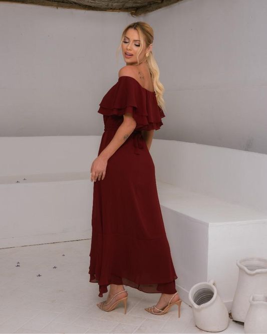 Vestido Crepe Ref. 049069 - MARSALA