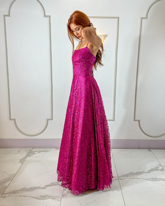 Vestido Tule Glitter Ref. 048997 - PINK