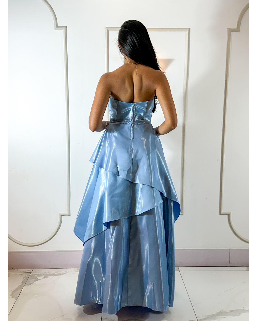 Vestido Zibeline Glow Ref. 049043 - AZUL SERENITY