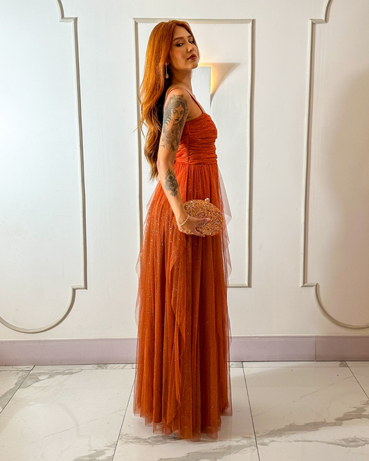 Vestido Glitter Ref. 049042 - TERRACOTA