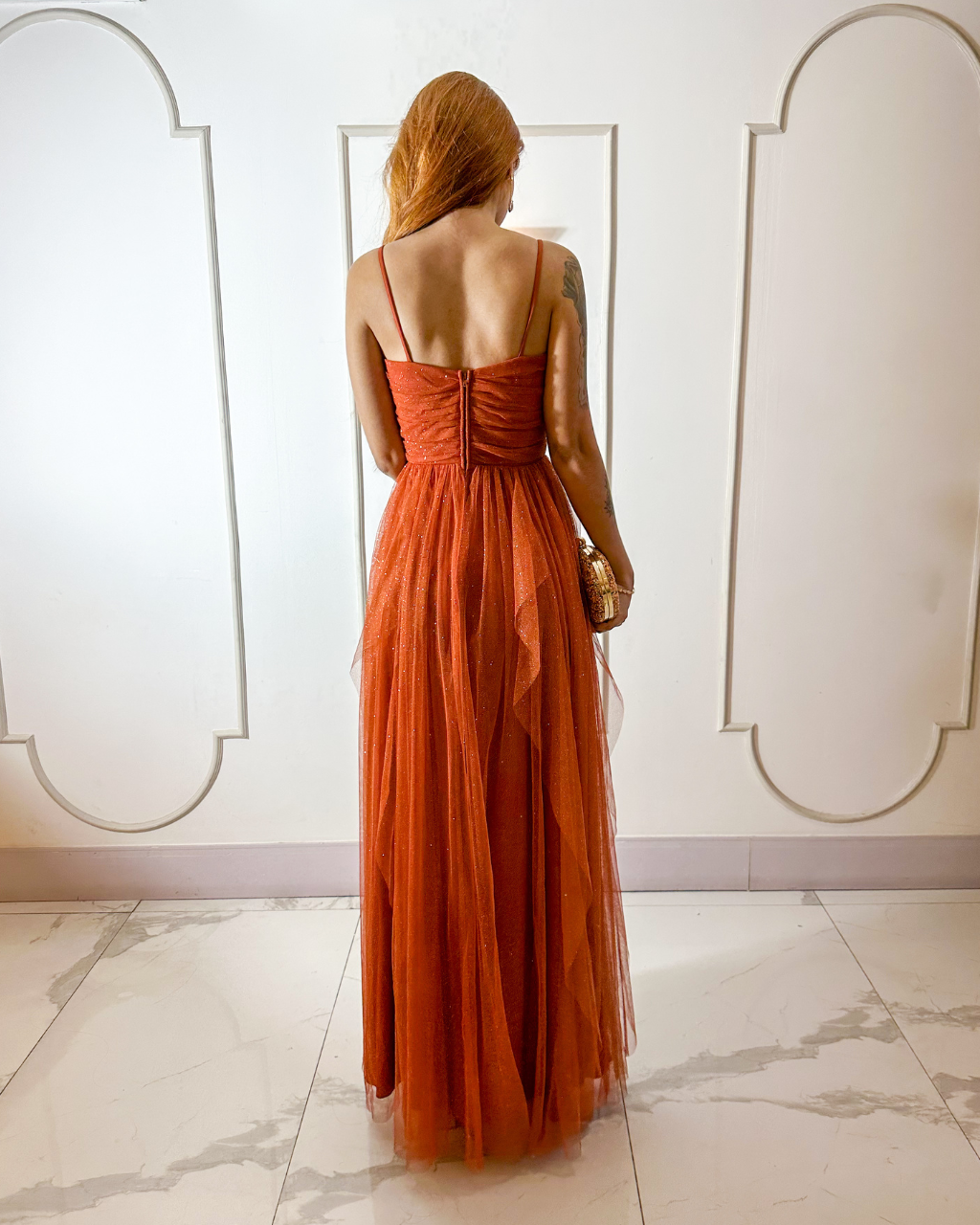 Vestido Glitter Ref. 049042 - TERRACOTA