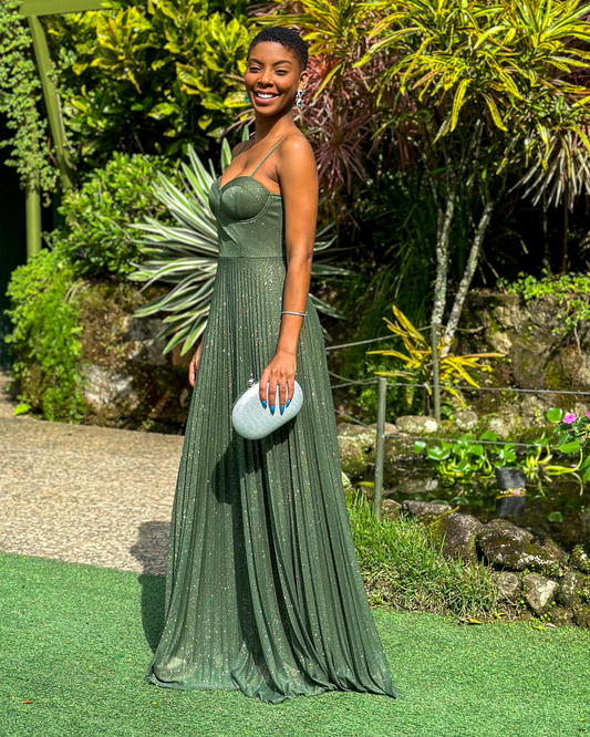 Vestido Longo Ref. 046422 - VERDE OLIVA