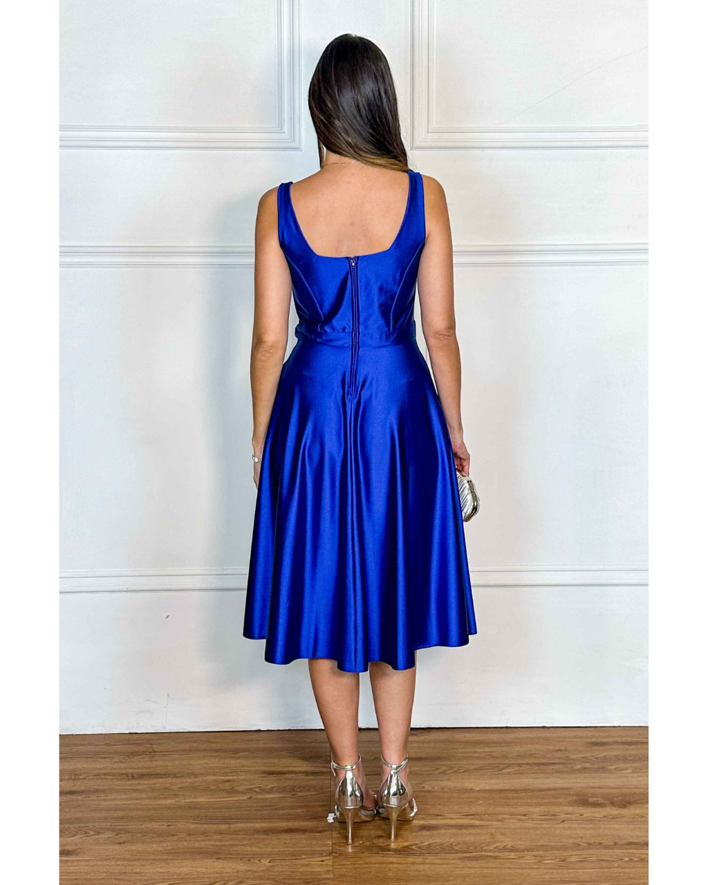 Vestido Cetim Ref. 048985 - AZUL ROYAL