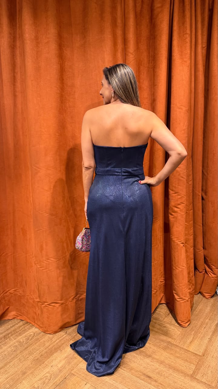 Vestido Lamê Ref. 049262 - MARINHO