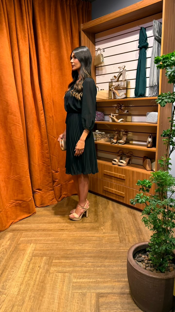 Vestido Crepe Ref. 049070 - PRETO