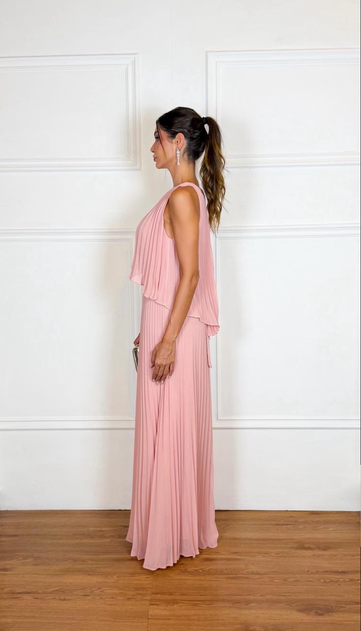 Vestido Longo Crepe Ref. 045504 - ROSE