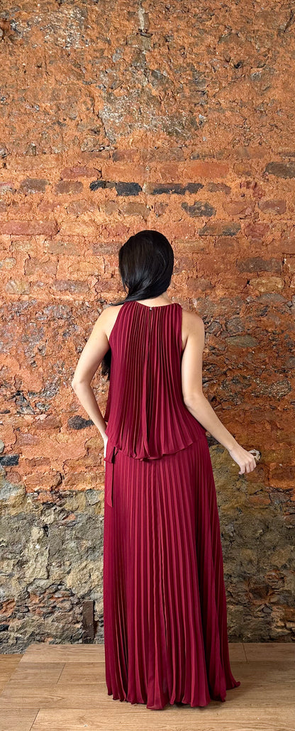 Vestido Longo Crepe Ref. 045504 - MARSALA