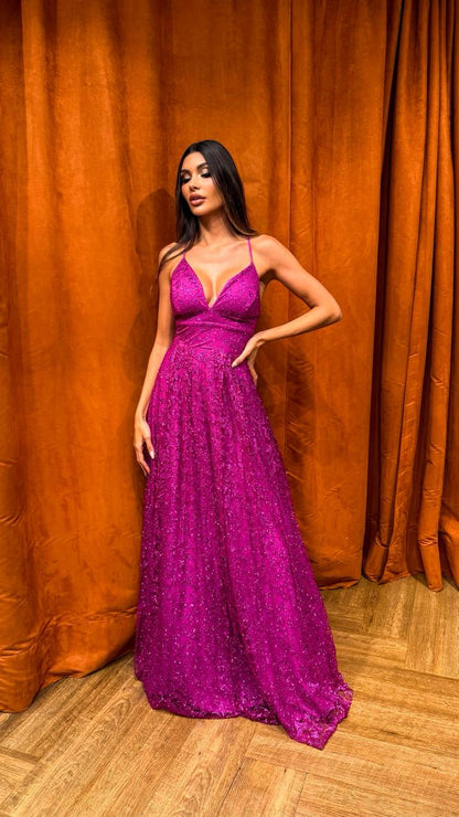 Vestido Longo Ref. 047151 - ROXO