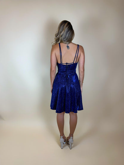 Vestido Glitter Ref. 047911 - MARINHO