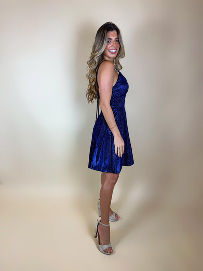 Vestido Glitter Ref. 047911 - MARINHO