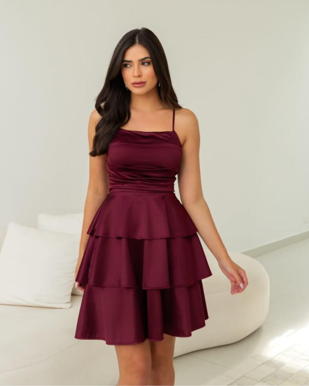 Vestido Cetim Ref. 049063 - MARSALA