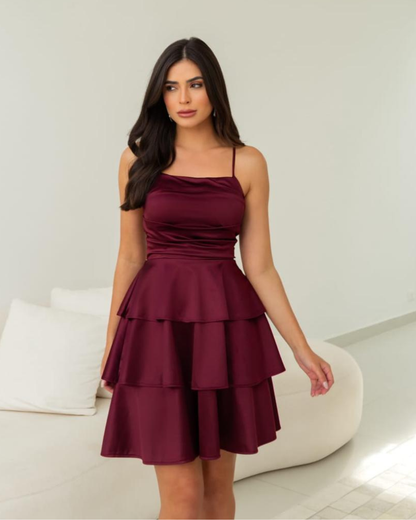 Vestido Cetim Ref. 049063 - MARSALA
