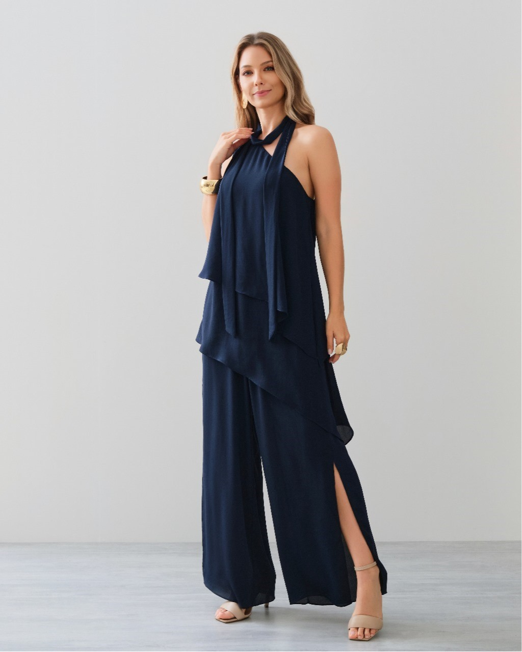 Conjunto Crepe Ref. 049149 - MARINHO