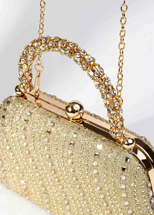 CARTEIRA COM ALÇA STRASS  Ref. 049323