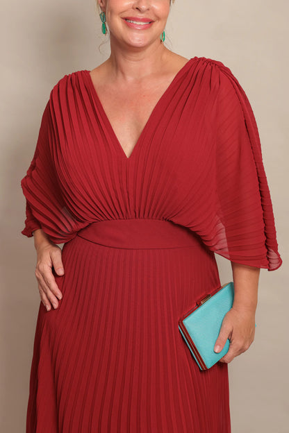 Vestido Plissado Ref. 048793 - MARSALA