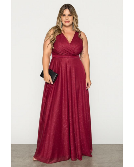 Vestido Longo Lurex Ref. 045920 - MARSALA