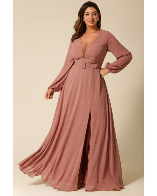 Vestido Longo Ref. 046168 - ROSE ESCURO