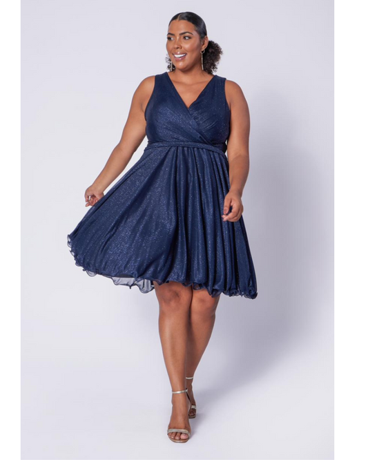 Vestido Lurex Ref. 046660 - MARINHO