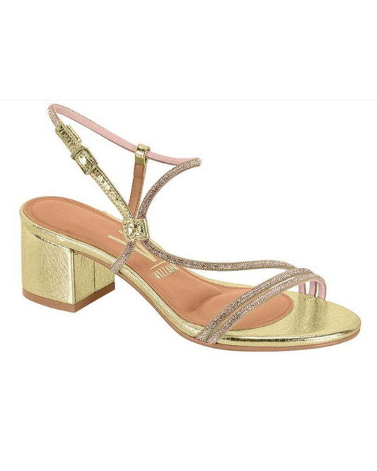 Sandalia Metalizado Croco Ref. 048505 - OURO