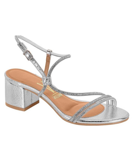 Sandalia Metalizado Croco Ref. 048505 - PRATA
