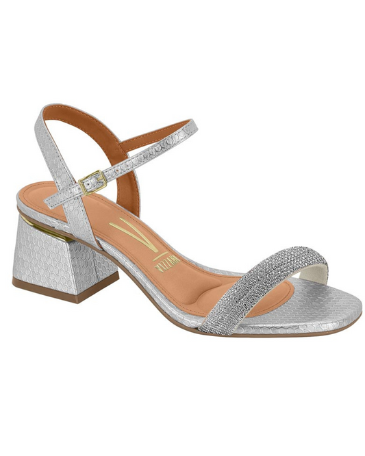 Sandalia Metalizado Croco Ref. 048221 - PRATA