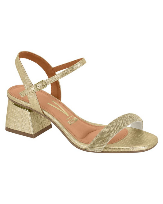 Sandalia Metalizado Croco Ref. 048221 - OURO