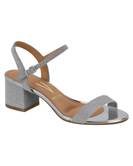 Sandália Glitter Ref. 041651 - PRATA