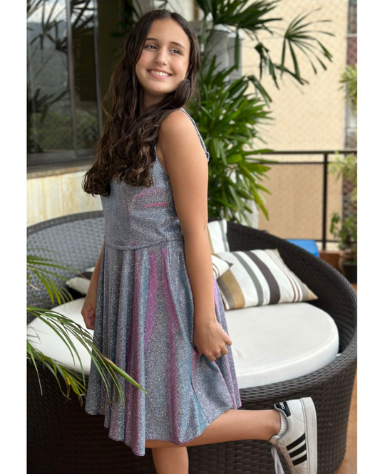 Vestido Lurex Ref. 047096 - AZUL CARBONO