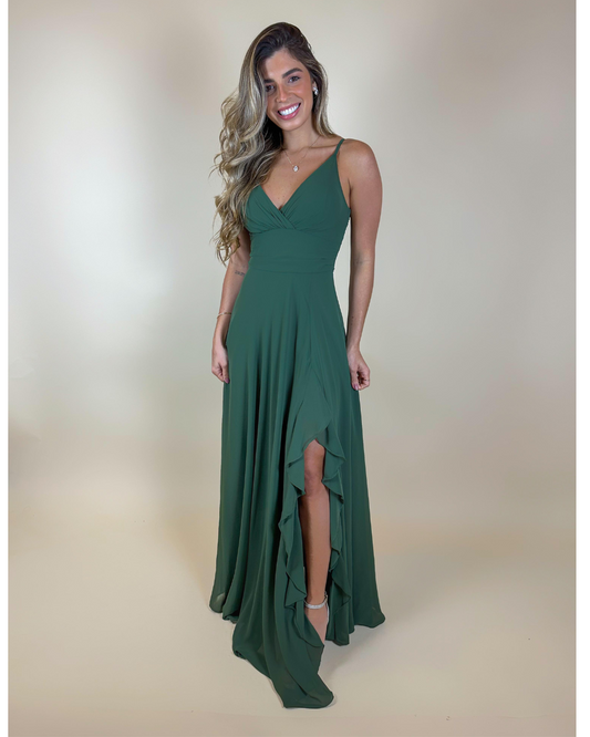 Vestido Longo Ref. 047970 - VERDE OLIVA