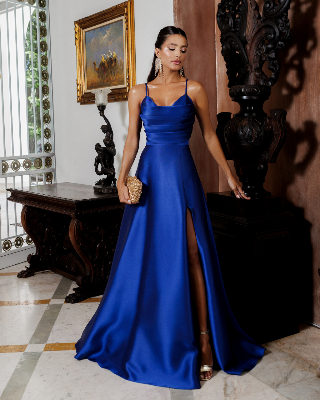 Vestido Zibeline Ref. 048519 - AZUL ROYAL