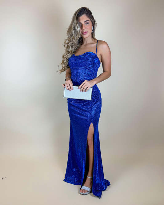 Vestido Longo Ref. 048046 - AZUL ROYAL