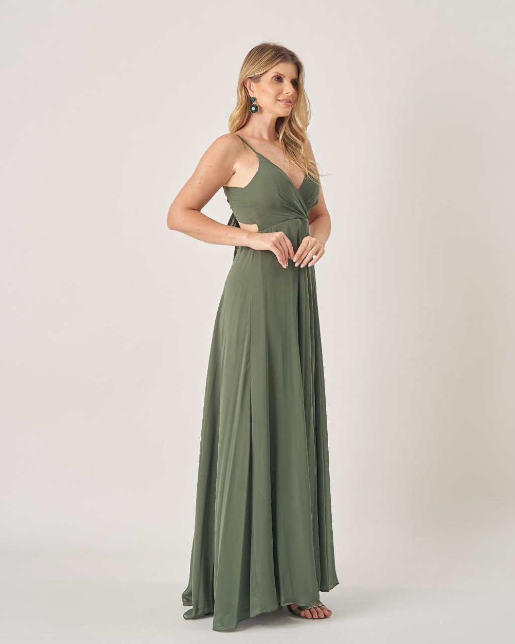 Vestido Longo Ref. 047152 - VERDE OLIVA