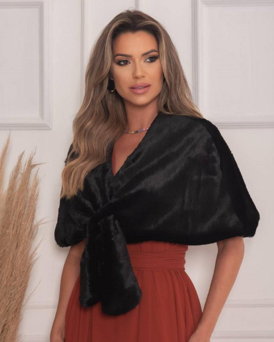 Estola Pele Ref. 048749 - PRETO