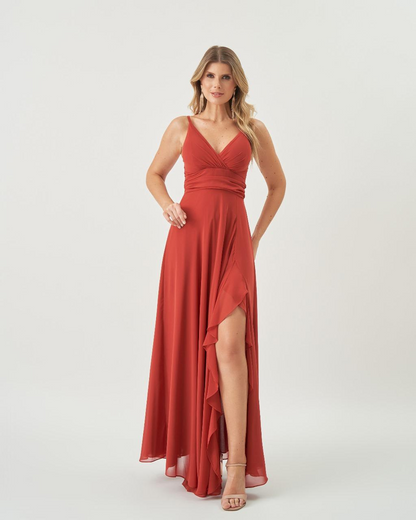 Vestido Longo Ref. 047970 - TERRACOTA