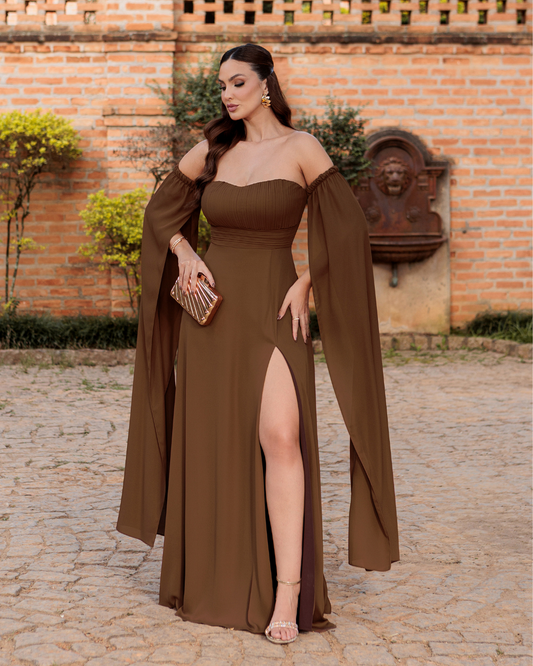 Vestido Longo Ref. 048831 - MARROM