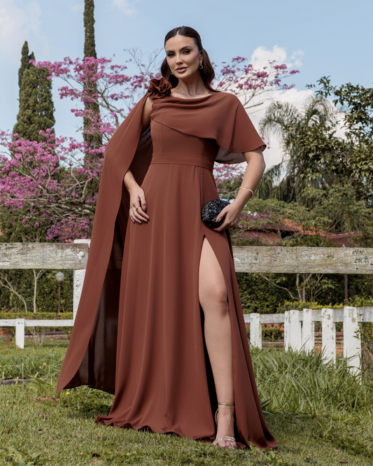 Vestido Longo Ref. 048976 - MARROM