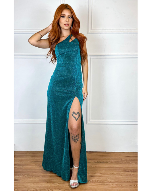 Vestido Longo Ref. 048946 - VERDE ESMERALDA