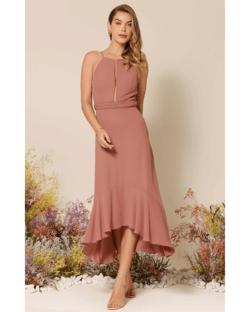 Vestido Midi Ref 044881 - ROSE ESCURO