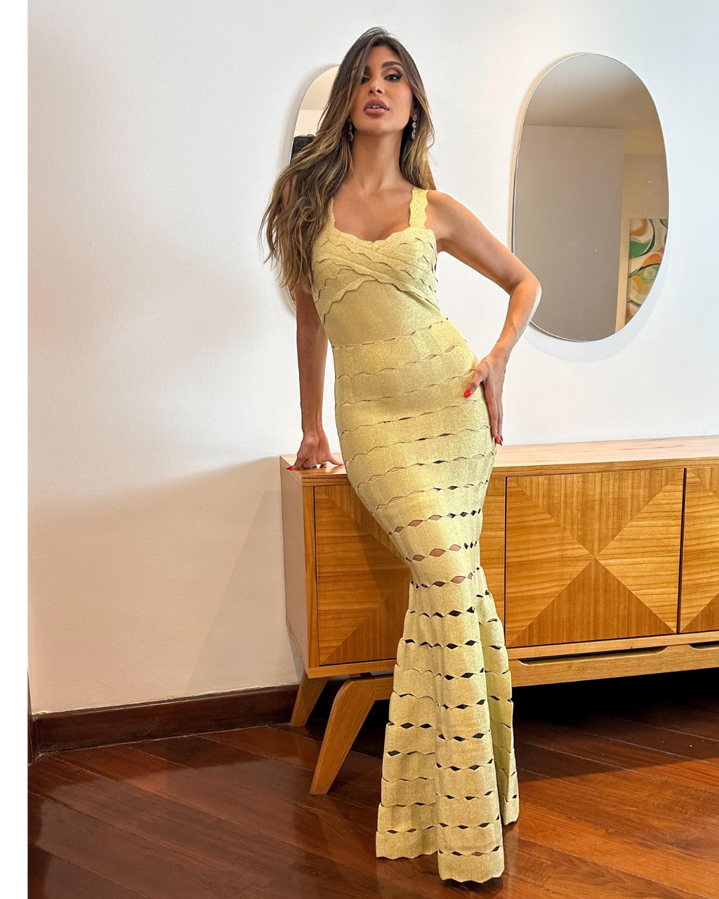 Vestido Bandage Ref. 048421 - DOURADO