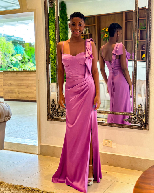 Vestido Cetim Ref. 047705 - LILAS