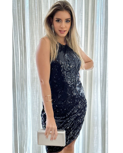 Vestido Paetê Ref. 046933 - PRETO