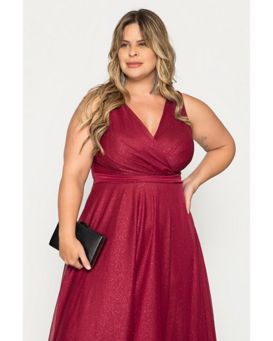 Vestido Longo Lurex Ref. 045920 - MARSALA