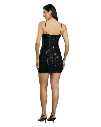 Vestido Paetê Ref. 048133 - PRETO