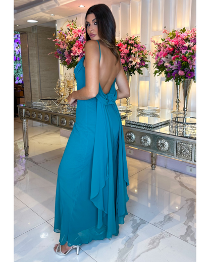Vestido Longo Ref. 048059 - VERDE ESMERALDA