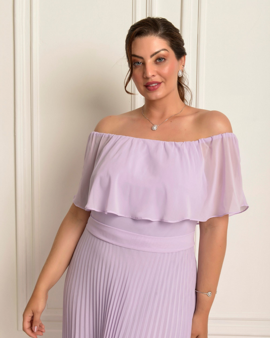 Vestido Longo Crepe Ref. 045798 - LILAS