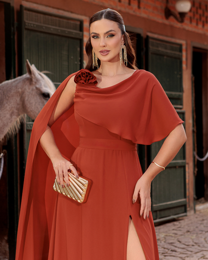 Vestido Longo Ref. 048976 - TERRACOTA