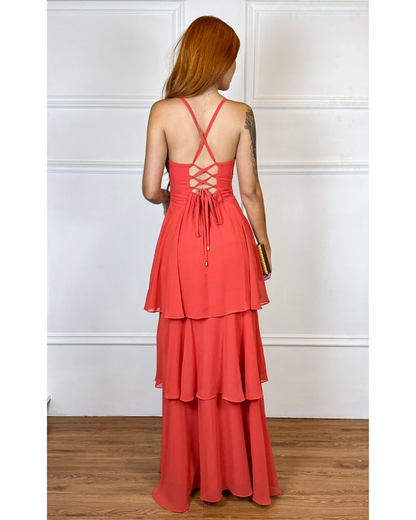 Vestido Longo Ref. 048953 - TERRACOTA